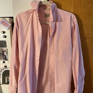 LL bean vintage pink button up